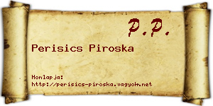 Perisics Piroska névjegykártya